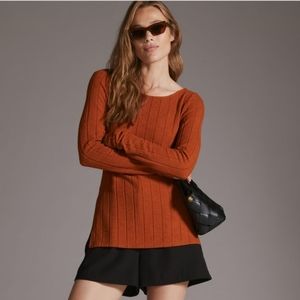 NWT Anthropologie Ribbed Side Slit Tunic